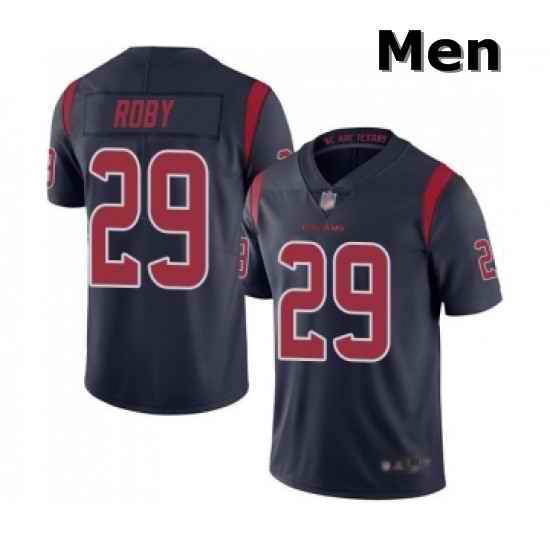 Men Houston Texans 29 Bradley Roby Limited Navy Blue Rush Vapor Untouchable Football Jersey